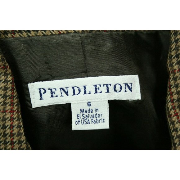 Pendleton Blazer Jacket plaid 100% Virgin Wool - Picture 6 of 10